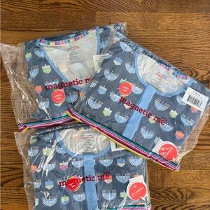 Magnetic Me Blue Pajamas with Menorah Design